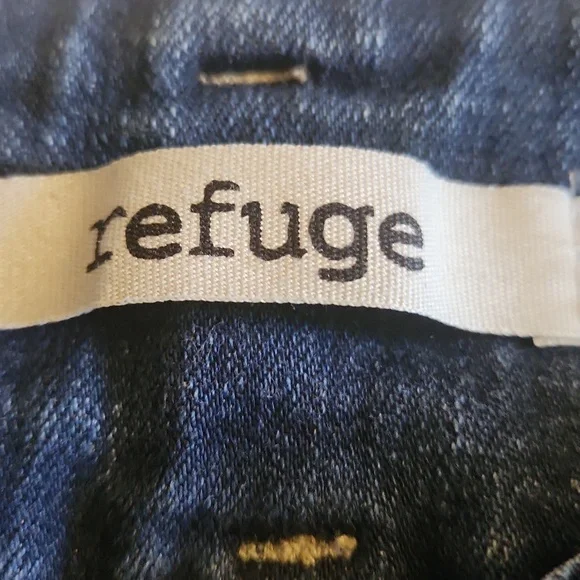 Vintage Y2K Refuge Dark Blue Distressed Skinny Jeans Women's Size 2 - Picture 3 of 16